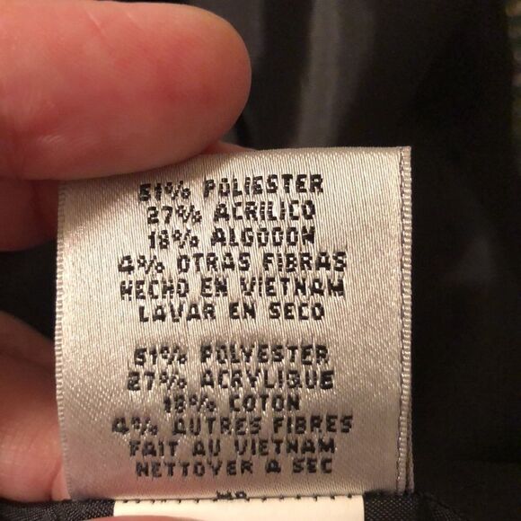 Kasper 6 Striped Elegant Evening Green White Orange Black Metallic Tweed Jacket - Picture 12 of 13